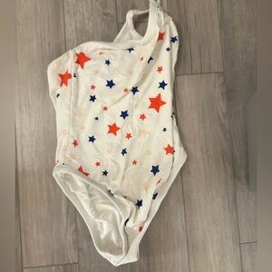 One Shoulder Star Pattern One Piece Swimsuit